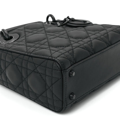 Christian Dior Ultra Matte Calfskin Cannage Mini Lady Dior Black 10 of 11