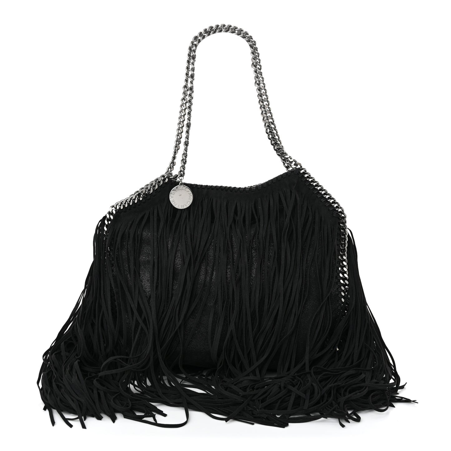 Eco Suede Fringe Falabella Tote Black