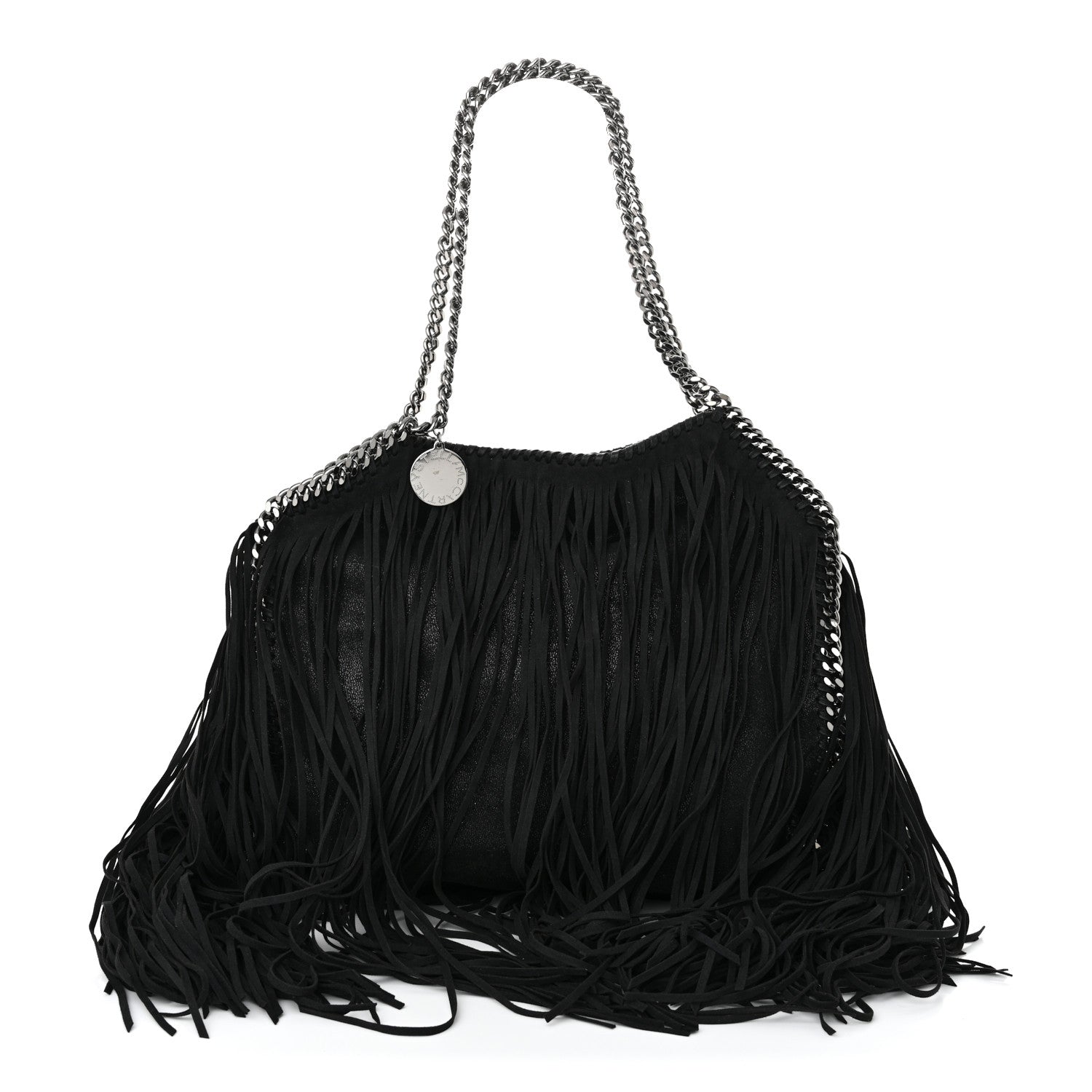 Stella McCartney Eco Suede Fringe Falabella Tote Black 1 of 10