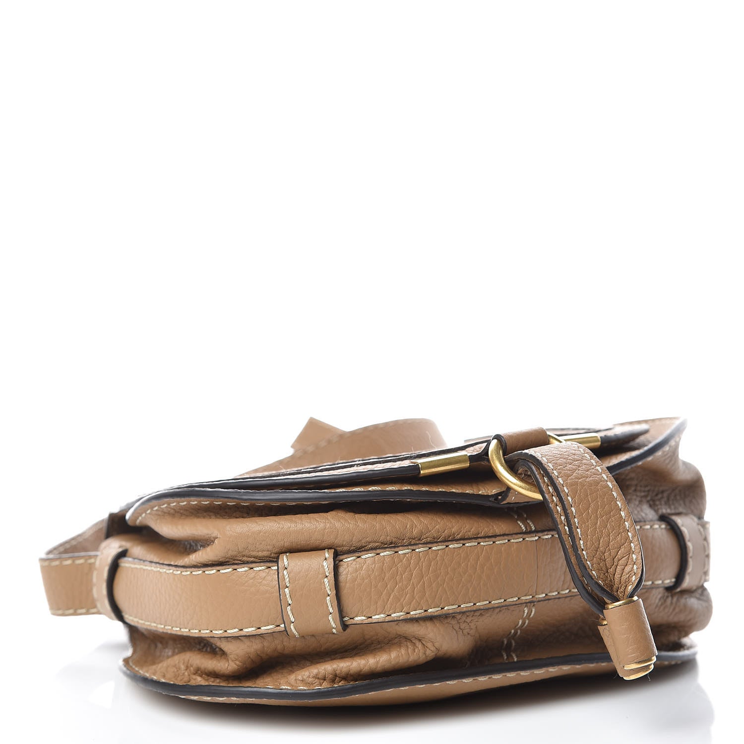 Chloe Calfskin Mini Marcie Round Crossbody Bag Nut 4 of 10