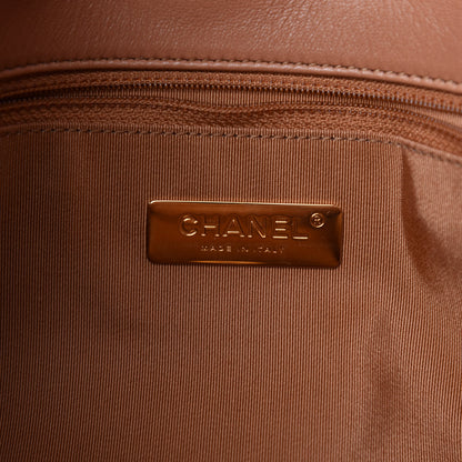 Chanel Lambskin Quilted Large Chanel 19 Flap Brown 8 of 11