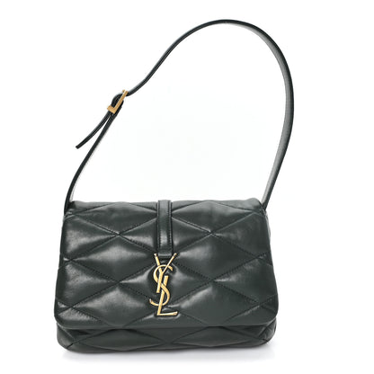 Saint Laurent Lambskin Quilted Le 57 Diamond Shoulder Bag Vert Fonce 1 of 11