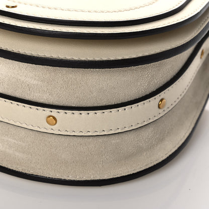 Chloe Calfskin Suede Small Nile Bracelet Bag Off White 9 of 11