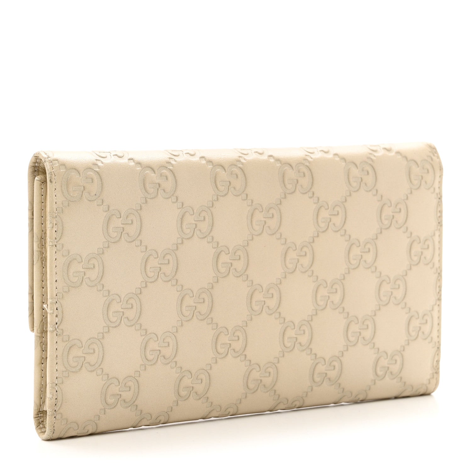 Gucci Guccissima Continental Flap Wallet Off White 2 of 12
