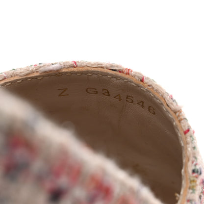 Chanel Tweed CC Espadrilles 38 Pink Black 5 of 8