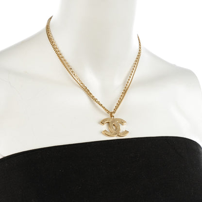 Chanel CC Pendant Necklace Gold 2 of 5