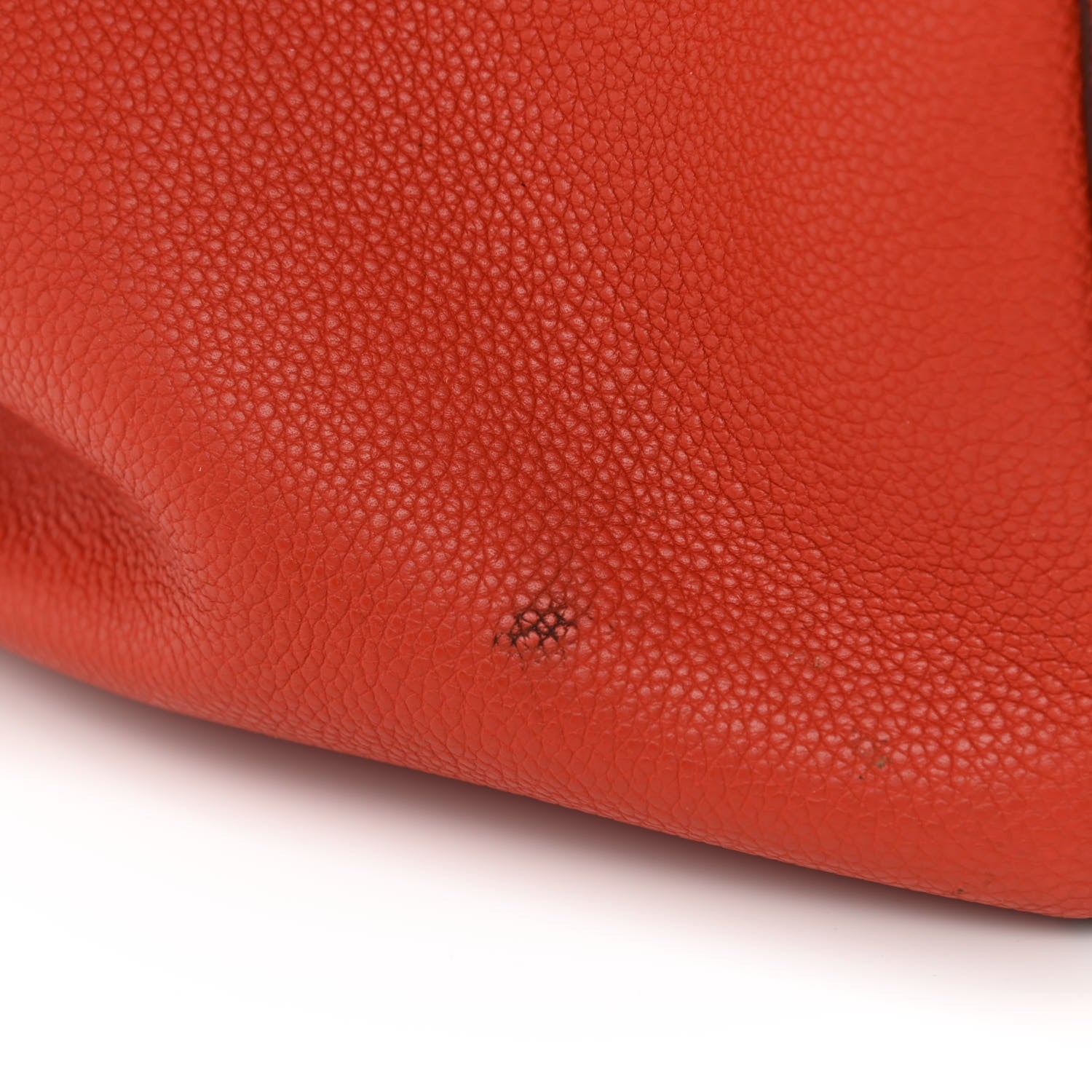 Celine Soft Grained Calfskin Small Belt Cabas Phantom Brick 12 of 15