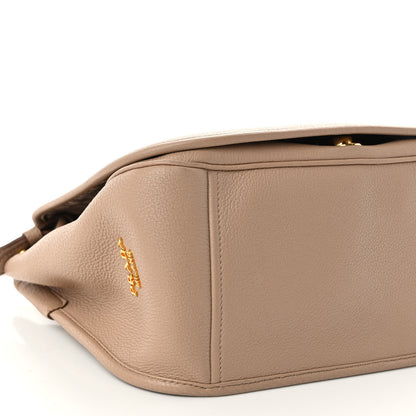Prada Vitello Daino Embossed Logo Flap Shoulder Bag Cammeo 8 of 10