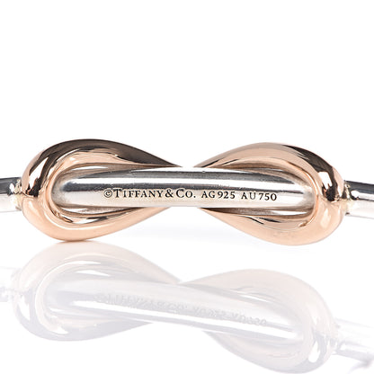 Tiffany Sterling Silver 18K Rose Gold Infinity Cuff Bracelet 4 of 5