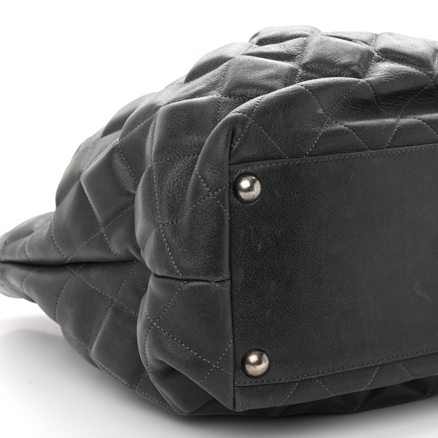 Chanel Calfskin Sloane Square Tote Grey 9 of 10