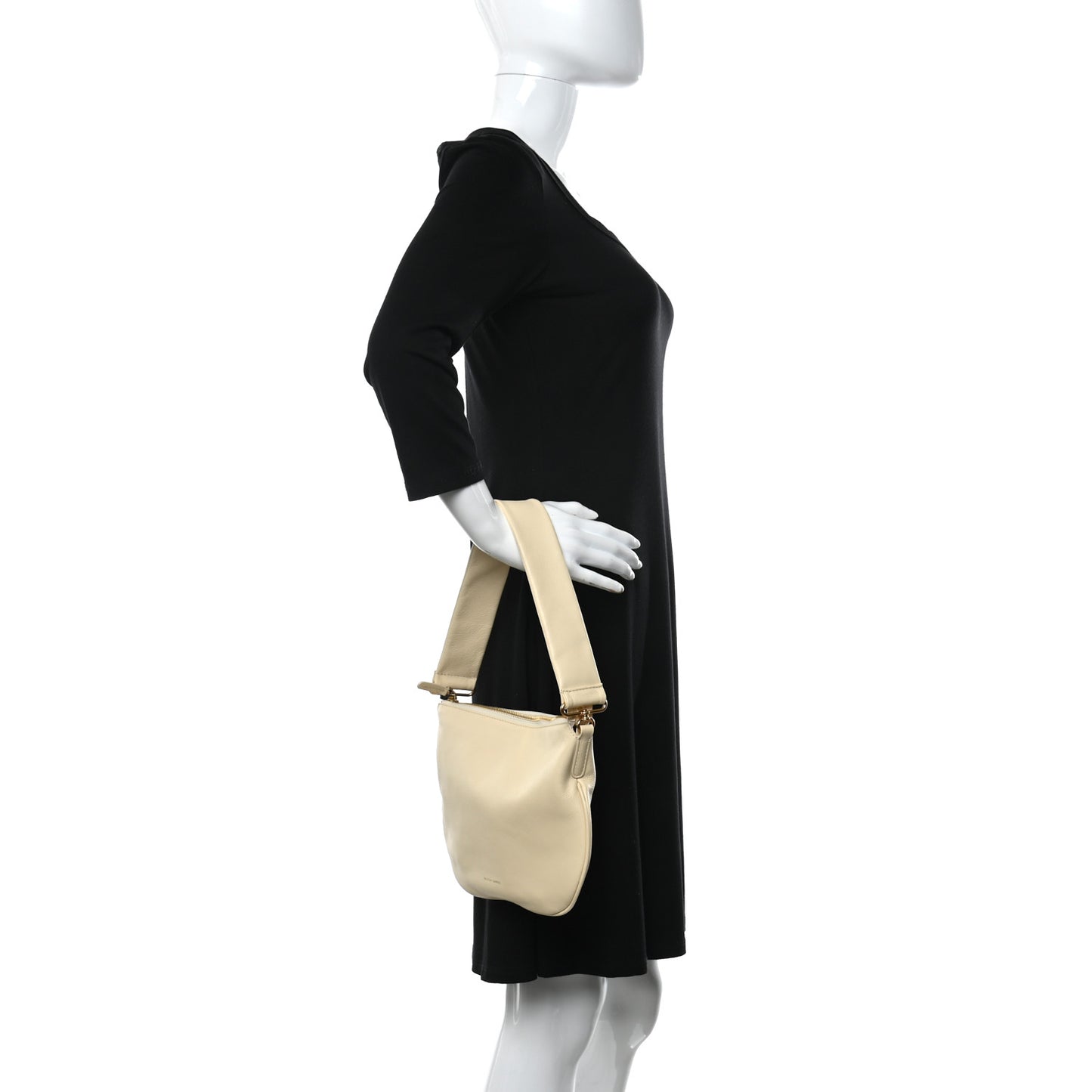 Calfskin Mini Swing Shoulder Bag Crema