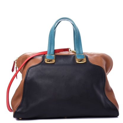Fendi Calfskin Colorblock Large Chameleon Tote Biscotto 1 of 11