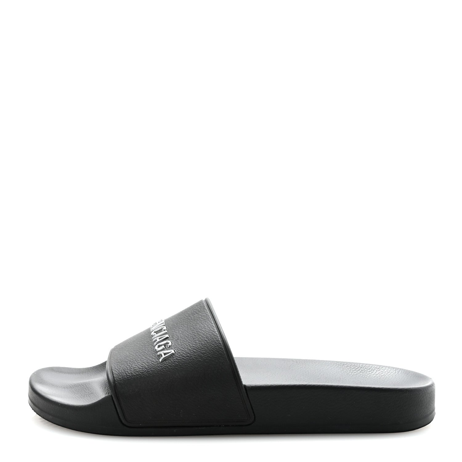 Balenciaga Rubber Logo Pool Slide Sandals 37 Black 1 of 16