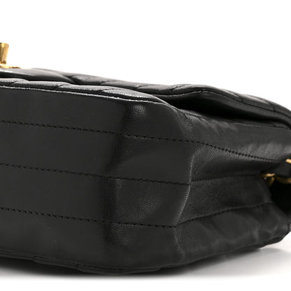 Chanel Lambskin Chevron Quilted Mini Rectangular Flap Black 10 of 12