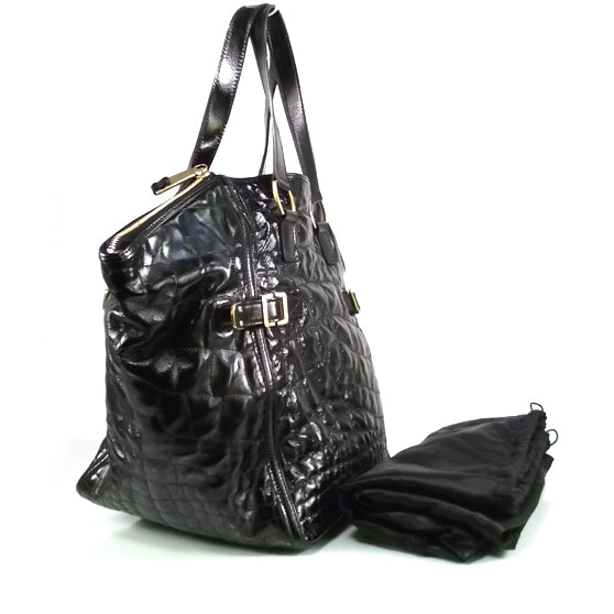 Saint Laurent Patent Croc Downtown Tote 3 of 9