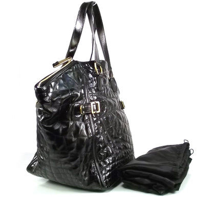 Saint Laurent Patent Croc Downtown Tote 3 of 9