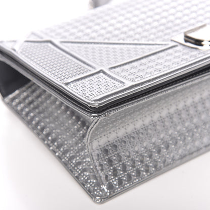 Christian Dior Metallic Patent Micro-Cannage Medium Diorama Flap Bag Silver 11 of 11