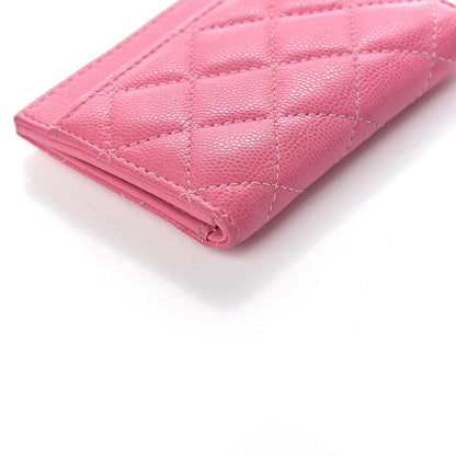 Chanel Caviar Quilted Card Holder Wallet Pink 13 of 15