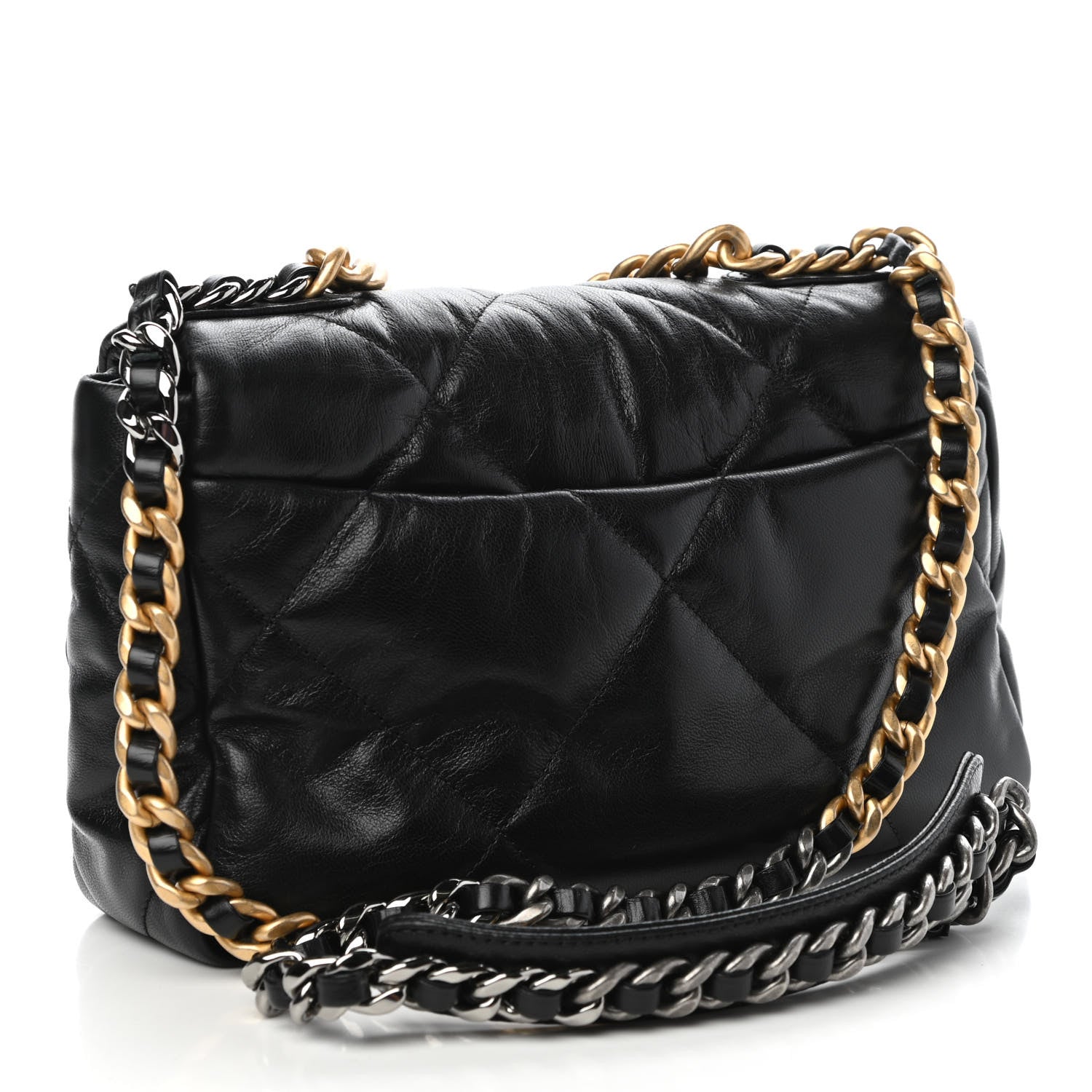 Chanel Goatskin Quilted Medium Chanel 19 Flap Black 3 of 10