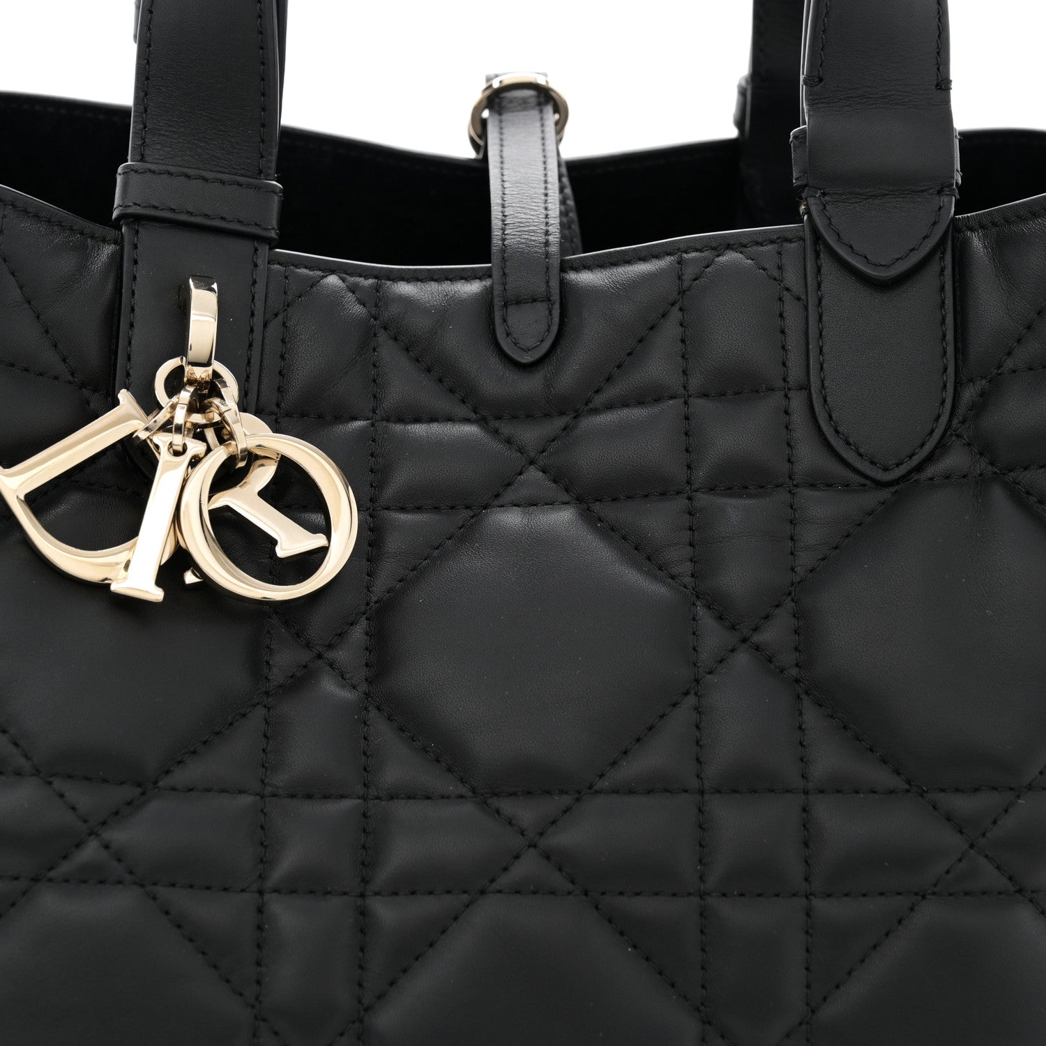Christian Dior Calfskin Macrocannage Medium Toujours Black 9 of 11