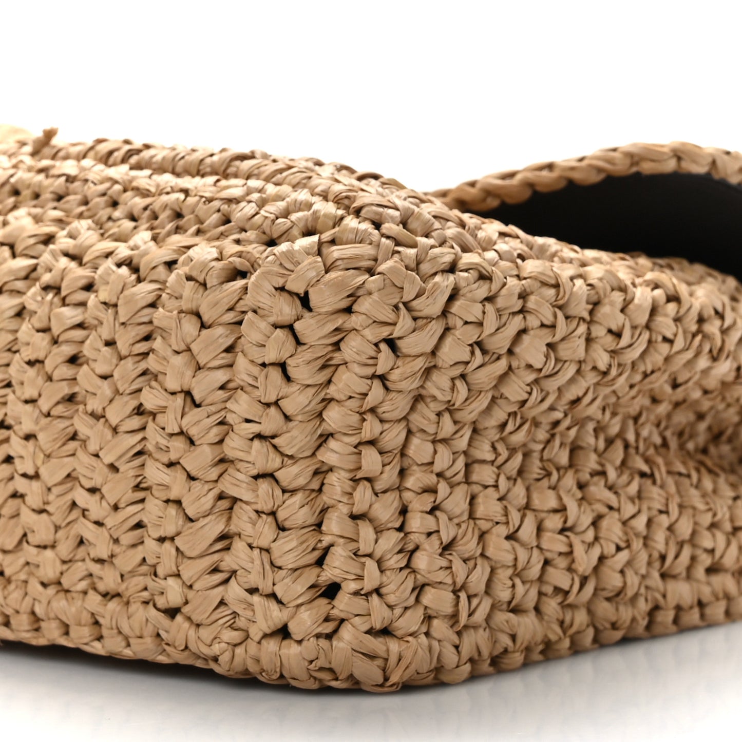 Raffia Calfskin Monogram Medium Niki Chain Satchel Natural