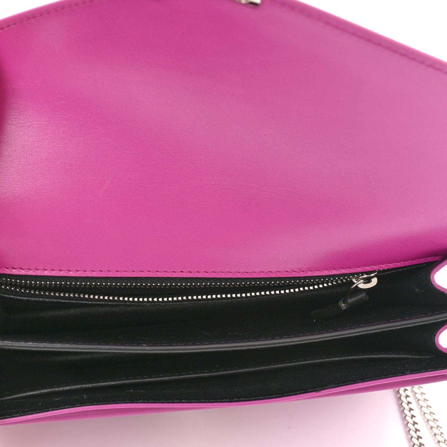 Smooth Calfskin Monogram Cassandra Clasp Bag Electric Fuchsia