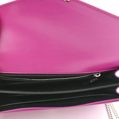 Saint Laurent Smooth Calfskin Monogram Cassandra Clasp Bag Electric Fuchsia 5 of 10