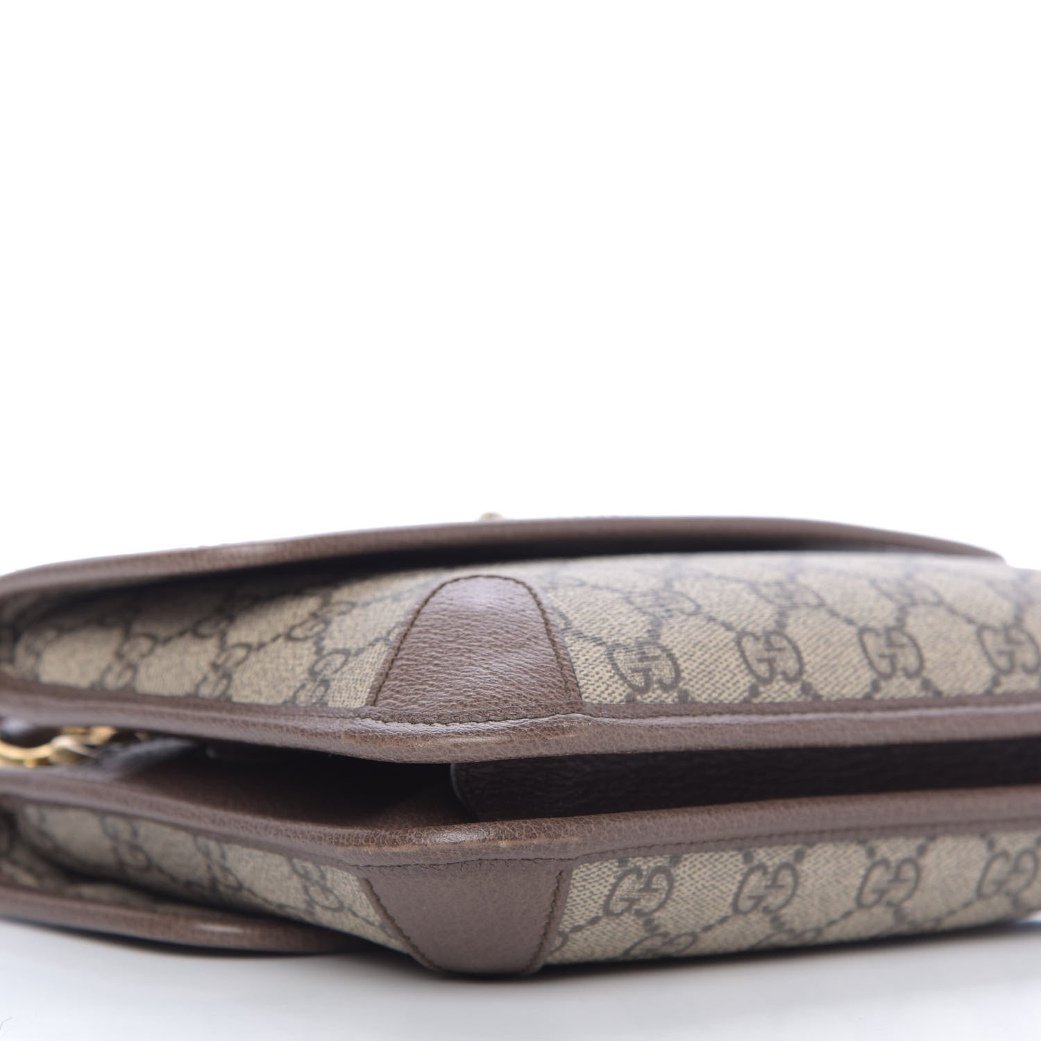 Gucci GG Supreme Monogram Web Small Neo Vintage Double Flap Messenger Bag Beige New Acero 6 of 10