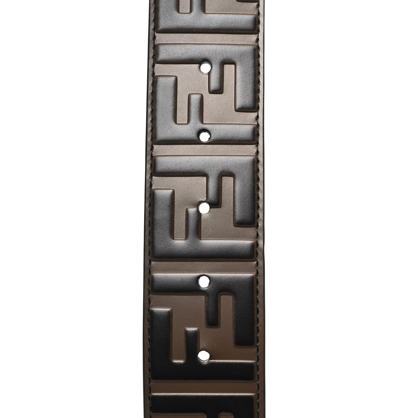 Vitello F is Fendi Bi-Color FF 1974 Embossed Belt 85 34 Maya Black