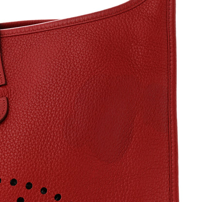 Hermes Taurillon Clemence Evelyne II GM Rouge Garance 11 of 11