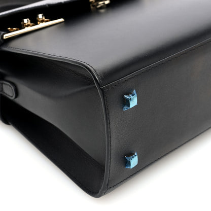 Delvaux Calfskin MM Tempete Satchel Black 9 of 10