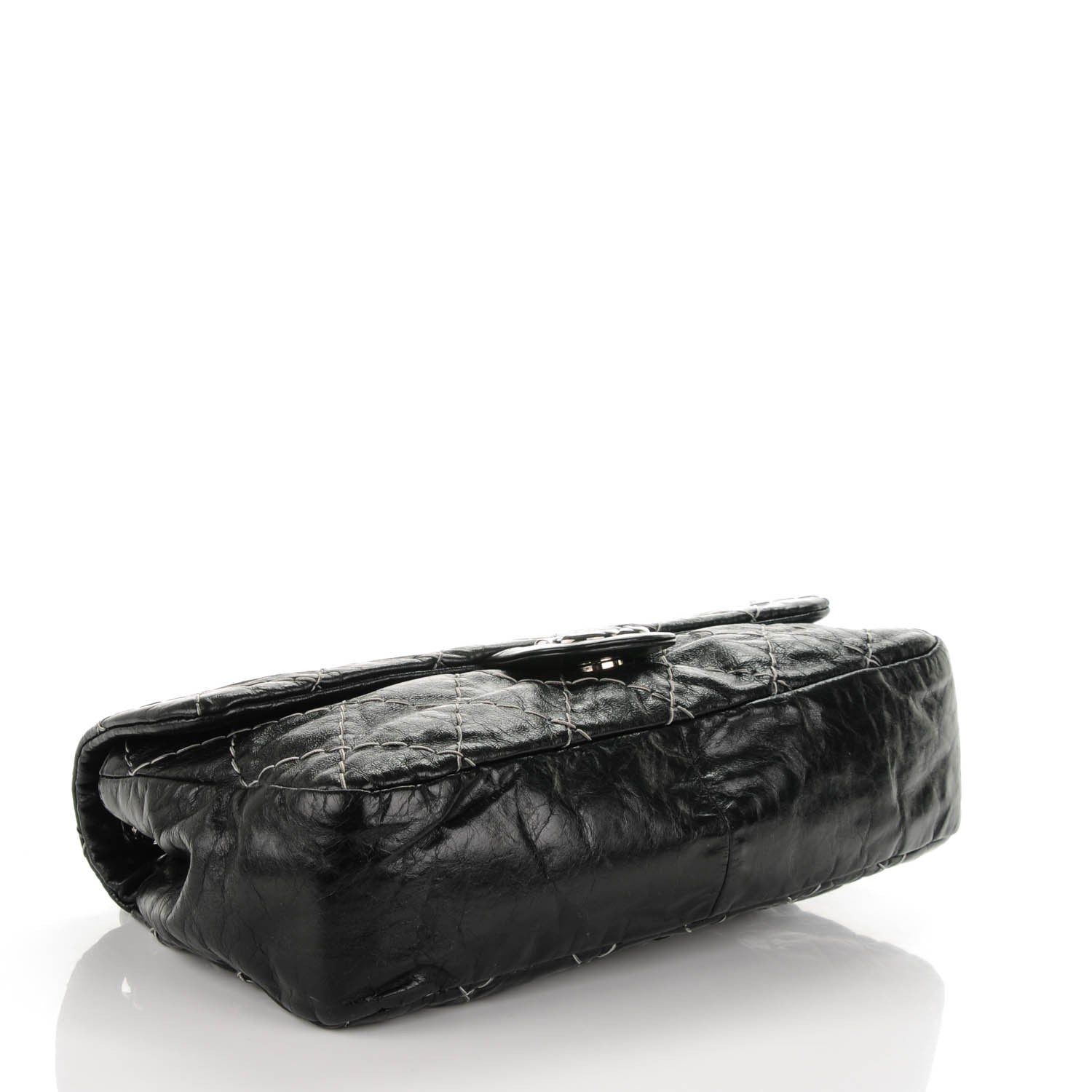 Chanel Glazed Goatskin Double Stitch Flap Black 4 of 7
