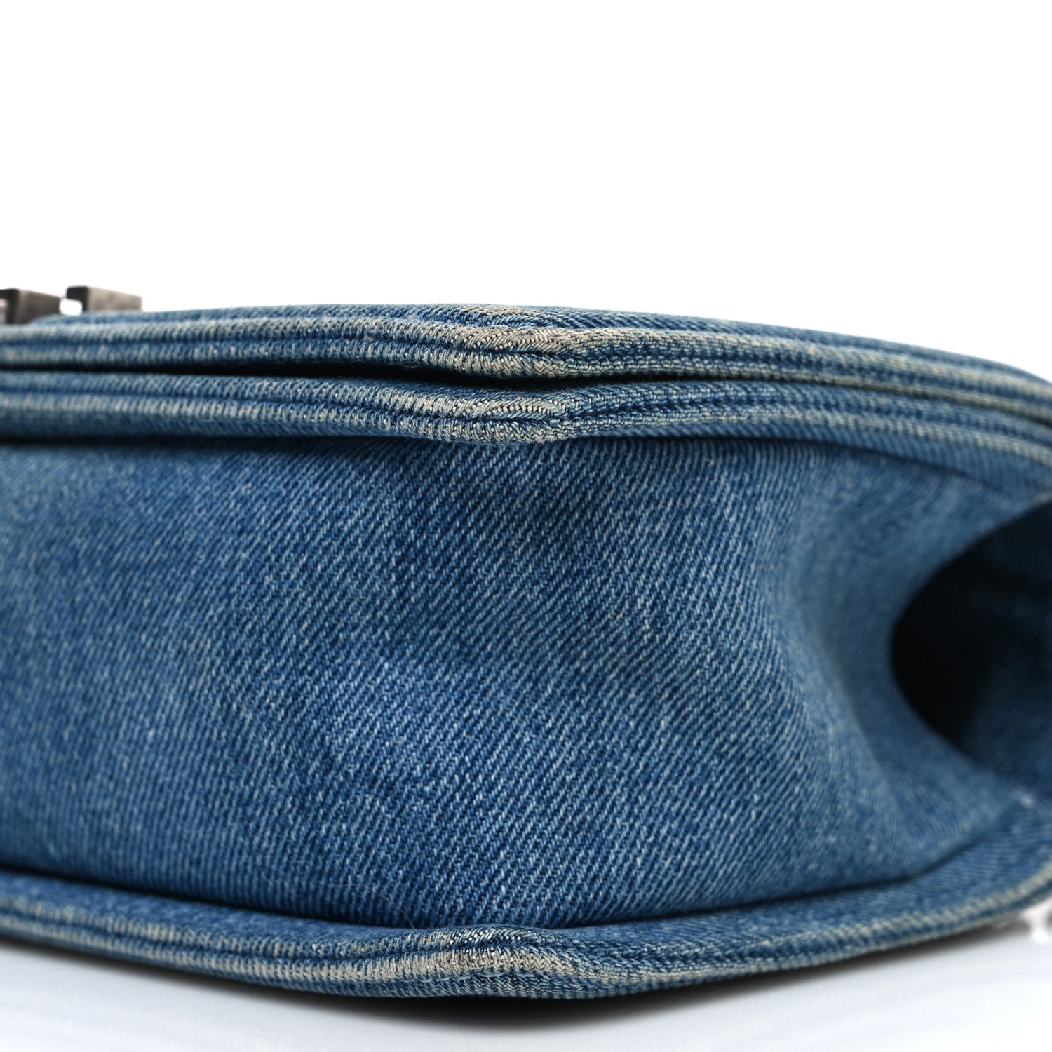 Chanel Denim Quilted Medium Boy Flap Blue 10 of 11