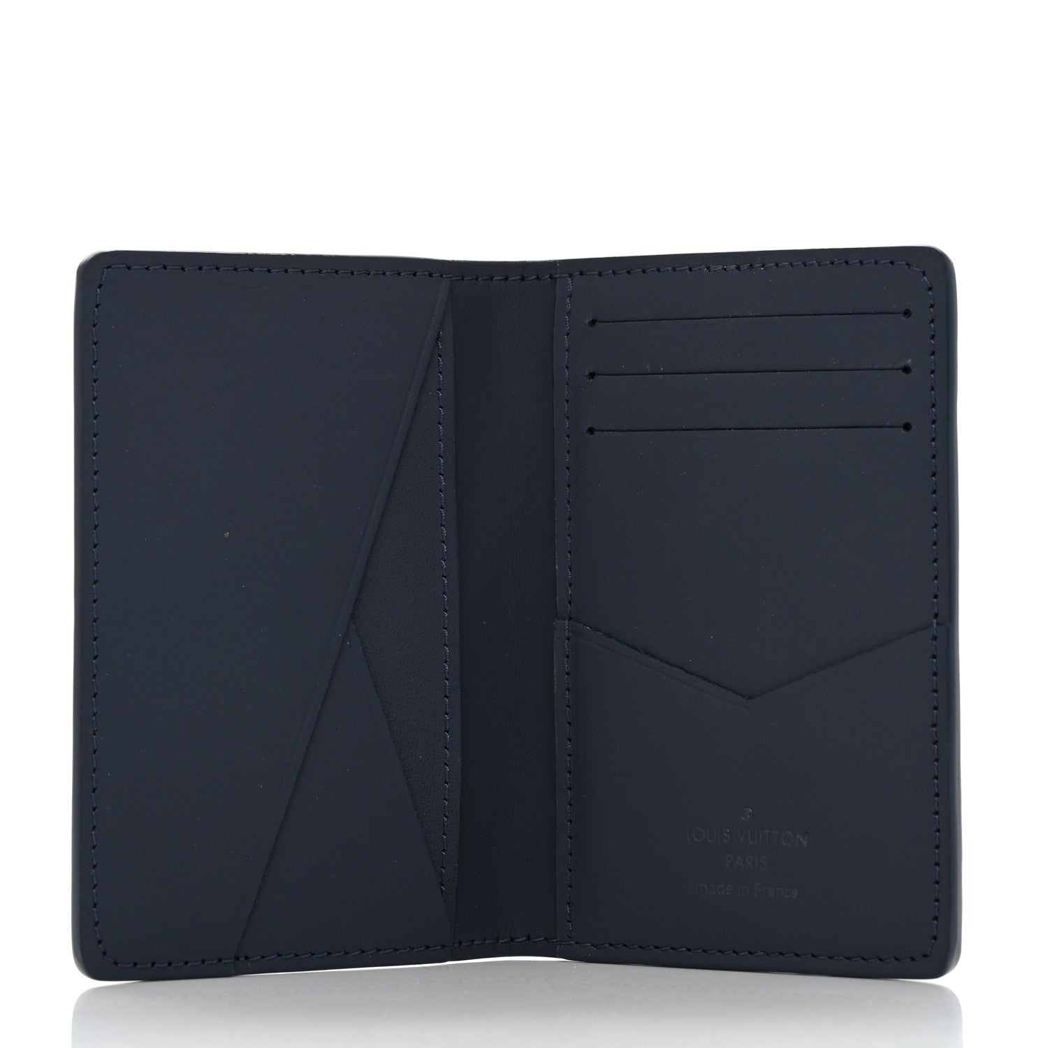 Louis Vuitton Calfskin Monogram Shadow Pocket Organizer Blue 5 of 6