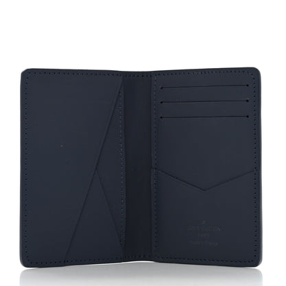 Louis Vuitton Calfskin Monogram Shadow Pocket Organizer Blue 5 of 6