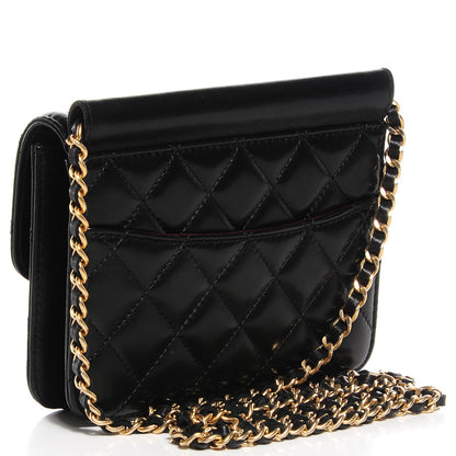 Chanel Lambskin Quilted Crossing Times Mini Flap Black 3 of 9