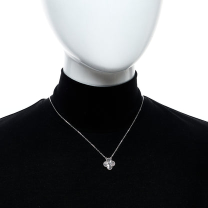 Van Cleef & Arpels 18K White Gold Guilloche Vintage Alhambra Pendant Necklace 2 of 5