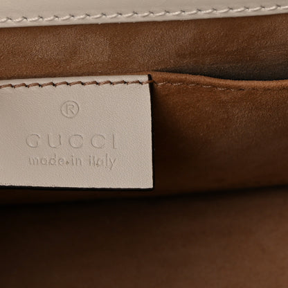 Gucci Calfskin Animal Studs Mini Sylvie Top Handle Bag White 6 of 12
