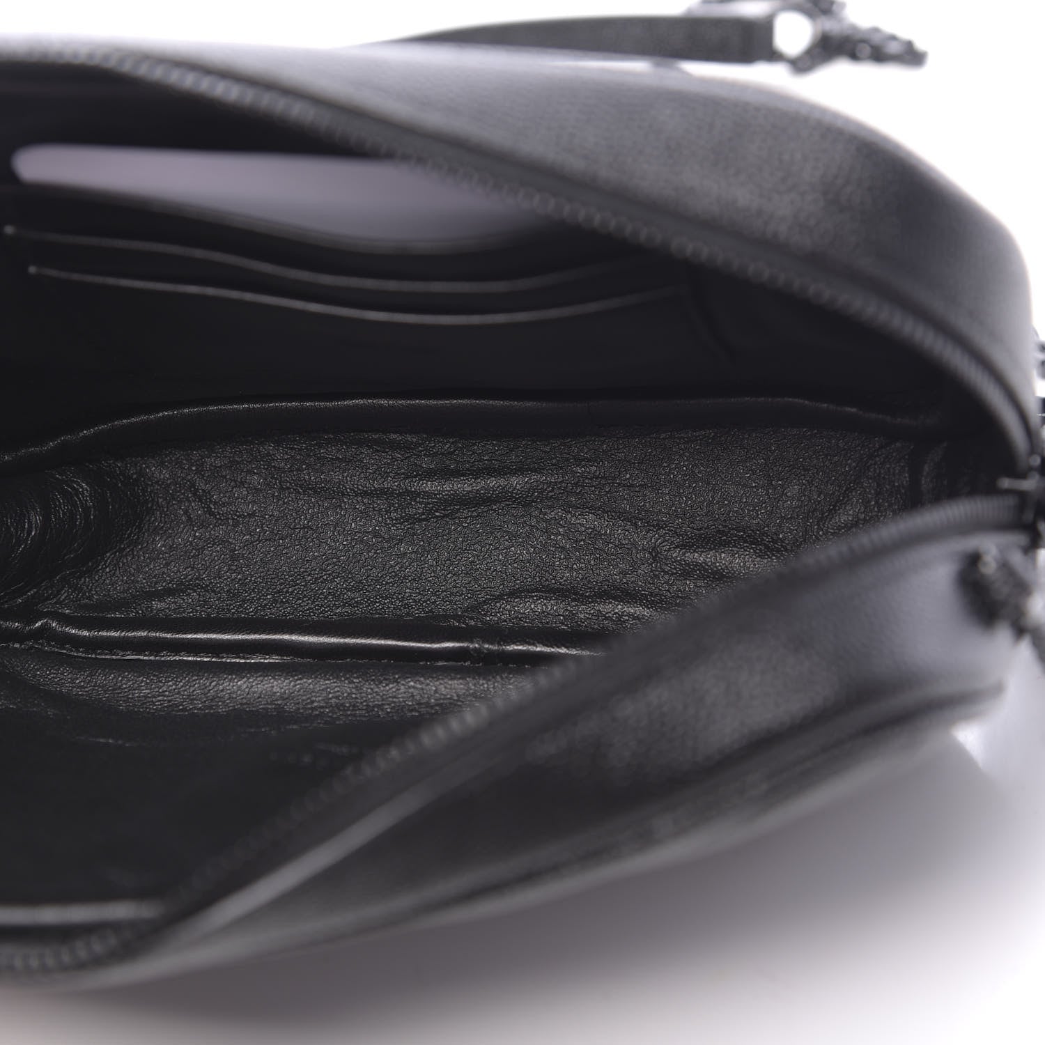 Saint Laurent Grain De Poudre Matelasse Monogram Mini Lou Camera Bag Black 5 of 12