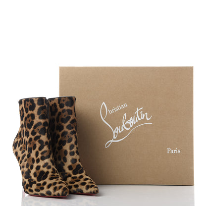 Christian Louboutin Pony Hair Leopard Print So Kate Booty 85 Ankle Boots 37 8 of 8
