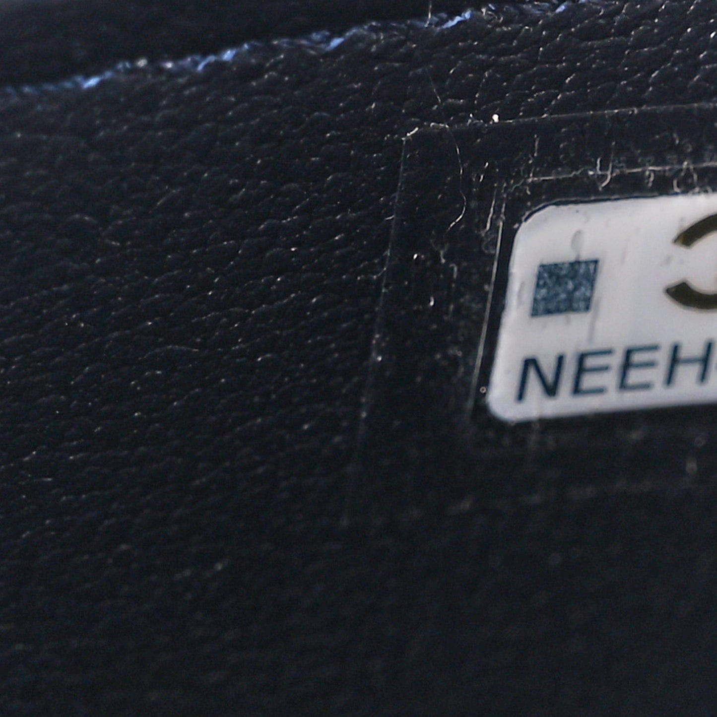 Wool Plaid Quilted Small Vanity Case With Chain Blue