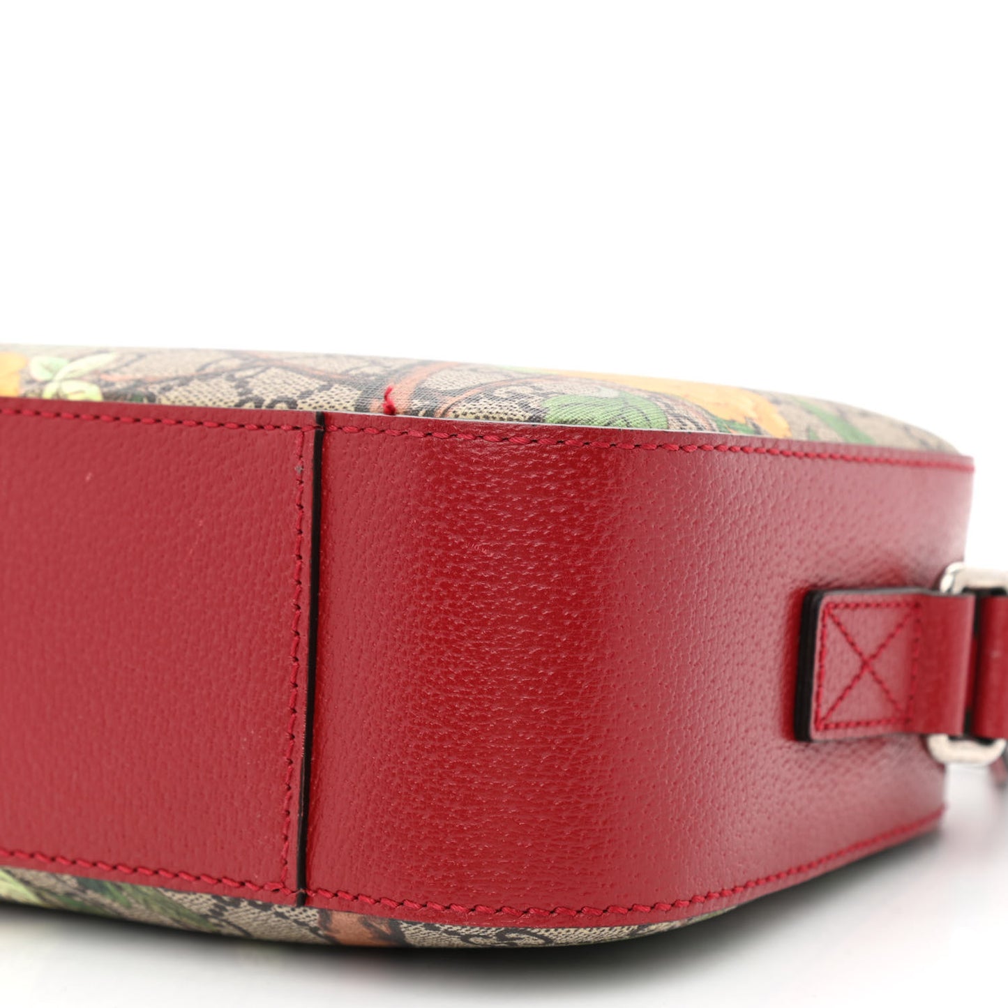 GG Supreme Monogram Tian Web Camera Bag Beige Multicolor Red
