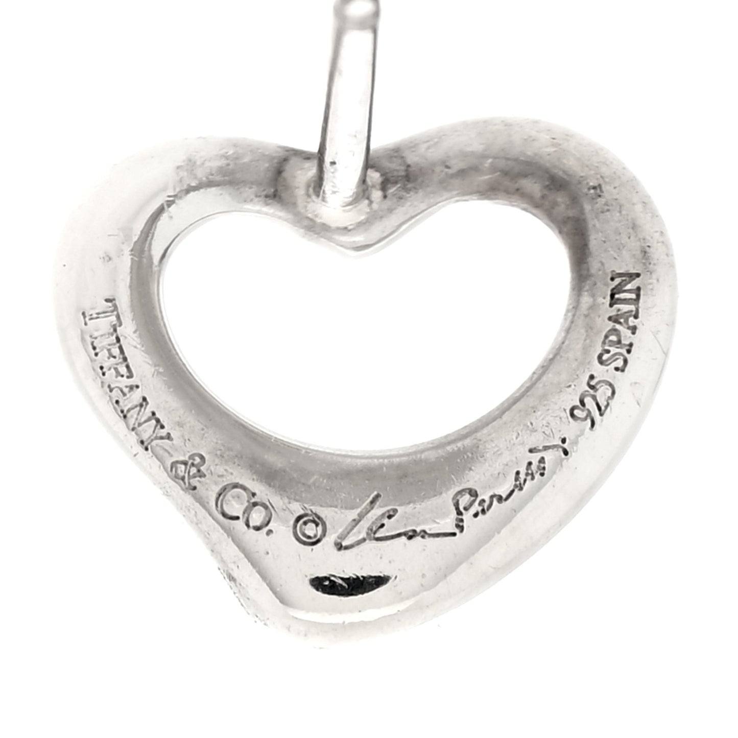 Sterling Silver Elsa Peretti 11mm Open Heart Earrings