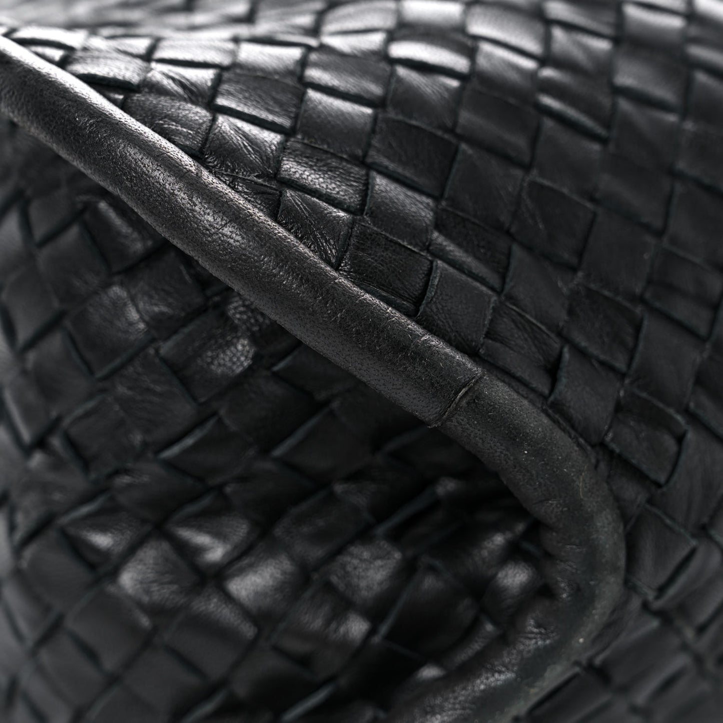 Nappa Intrecciato Messenger Bag Black