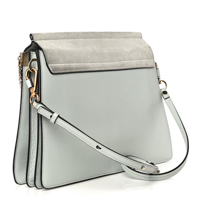 Chloe Calfskin Suede Medium Faye Shoulder Bag Airy Grey 3 of 19