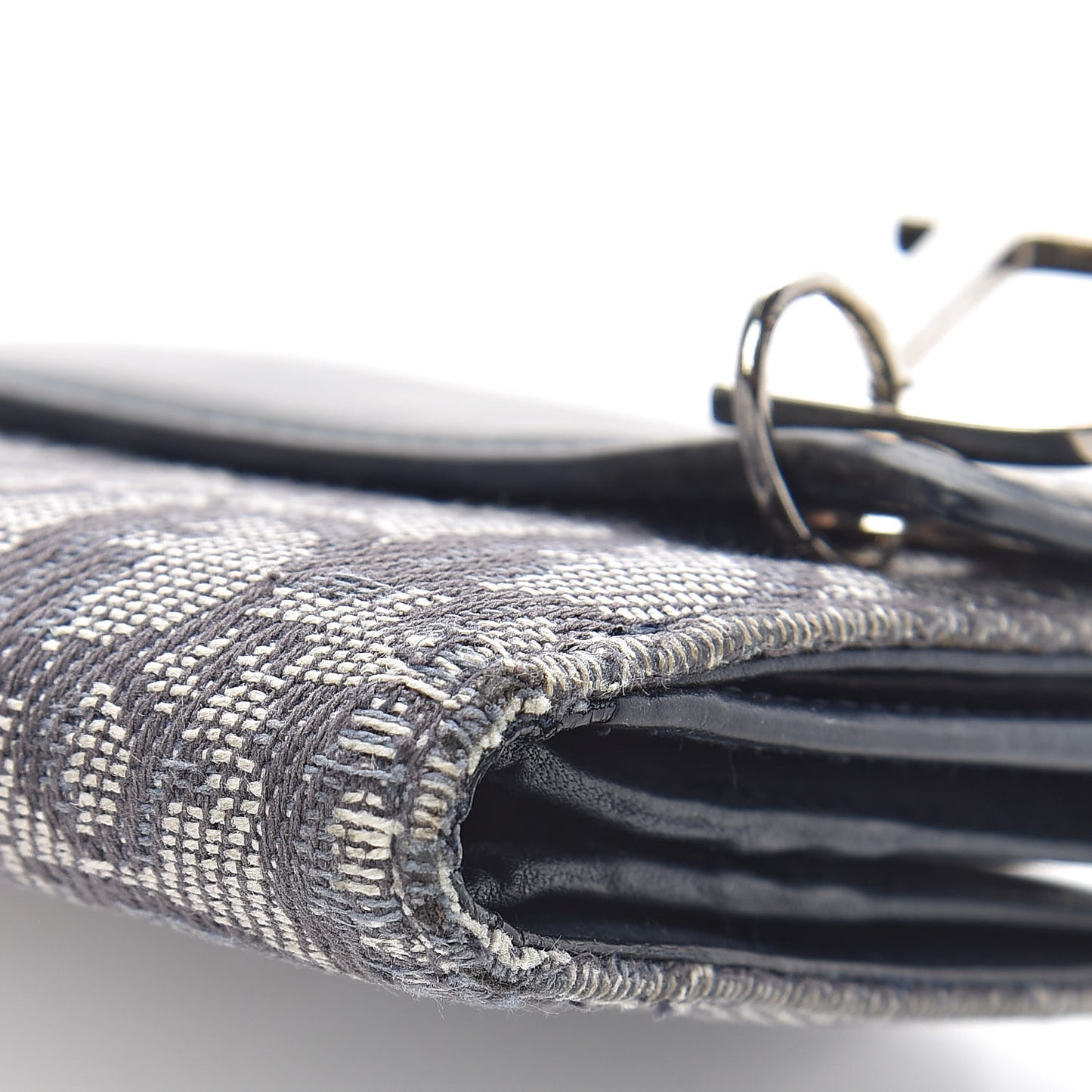 Monogram Compact Wallet Navy