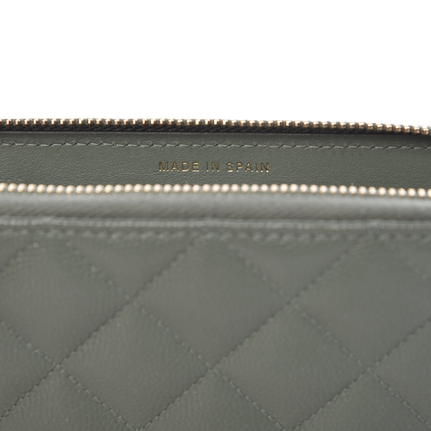 Chanel Iridescent Caviar Quilted Medium Zip Around Wallet Light Green 7 of 9
