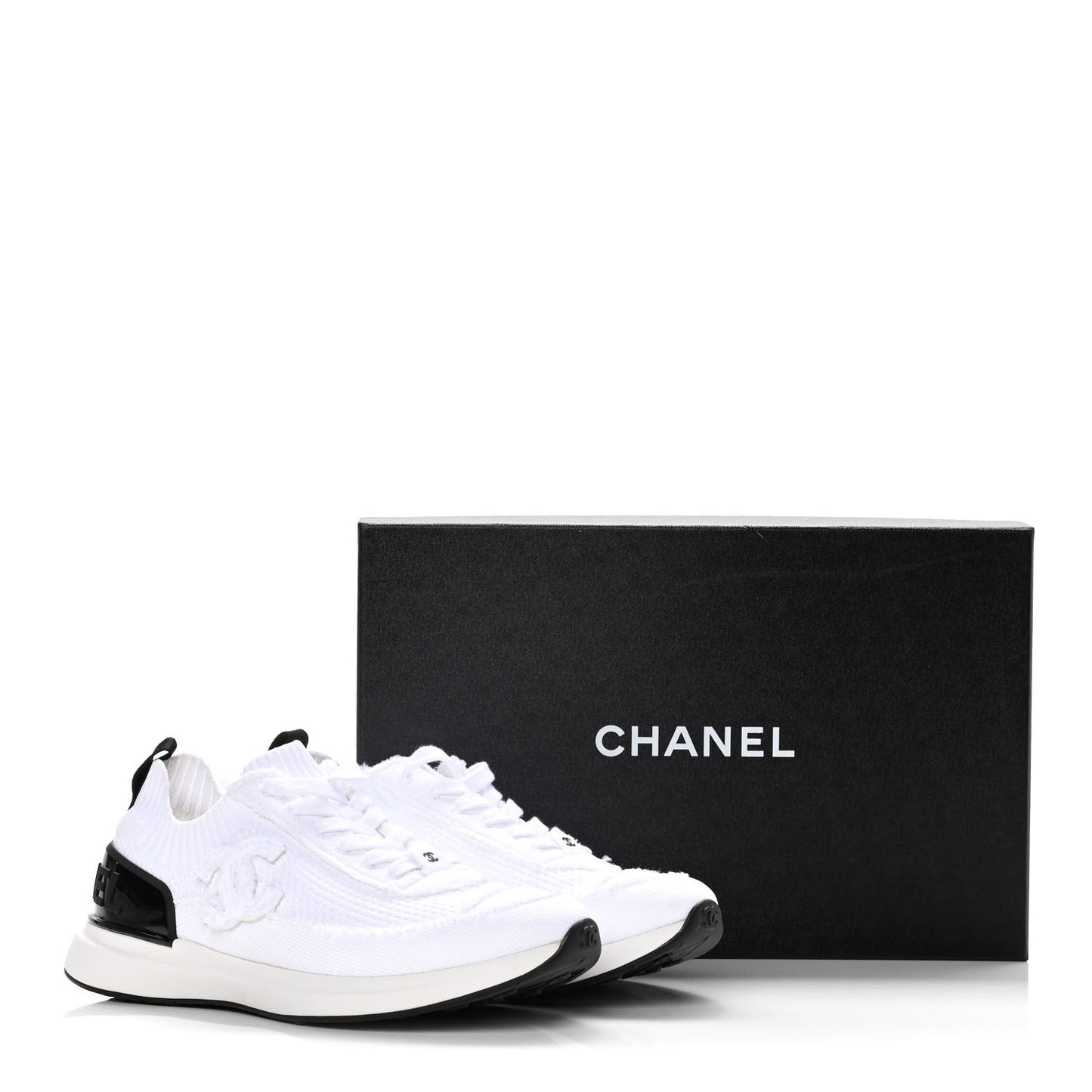 Fabric Logo Sneakers 39 White