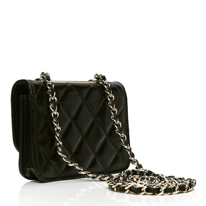 Chanel Lambskin Quilted Trendy CC Card Holder On Chain Black 2 of 4