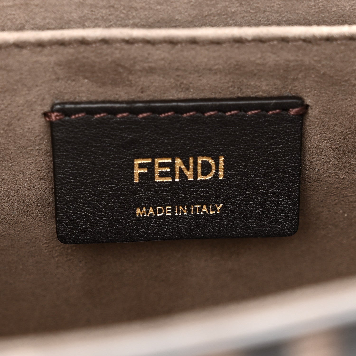 Fendi Vitello Century F is Fendi Bi-Color FF 1974 Embossed Kan I Shoulder Bag Fragola Maya Black 6 of 12